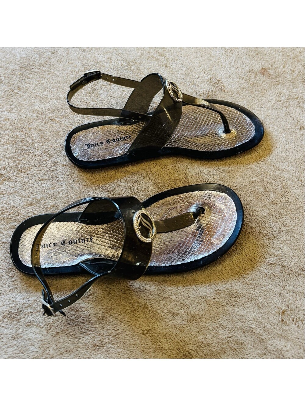 Juicy Couture Jelly Flip Flop Women’s Sandals Thong Size 5/6 (small)